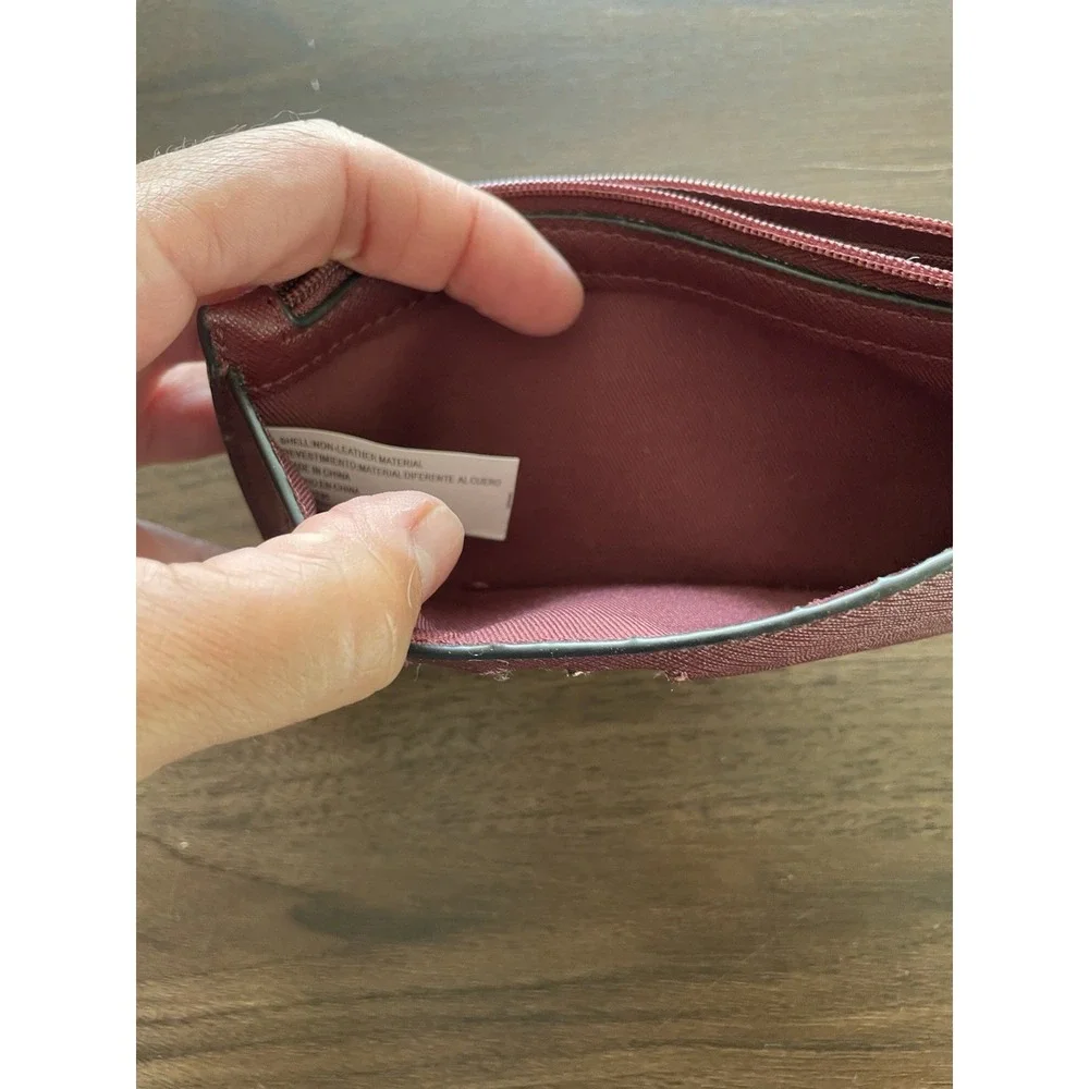 Unbranded Burgundy Card Wallet Purse Minimal Card And Money Holder